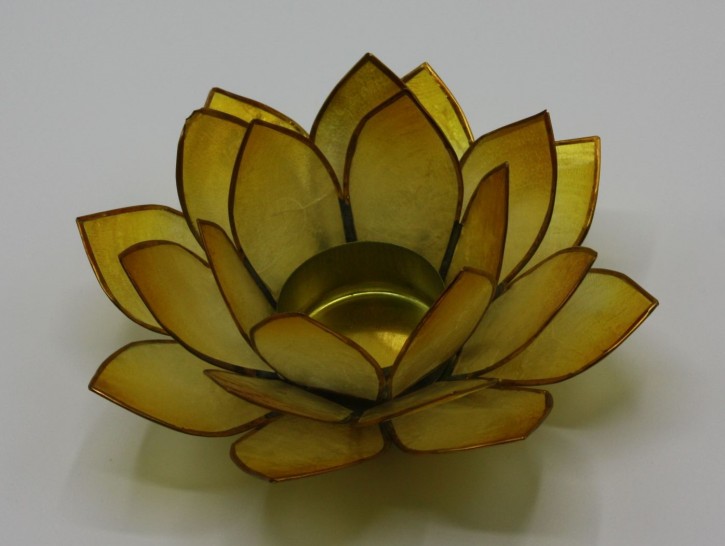 Teelichthalter Lotus    Chakra Solarplexus gelb