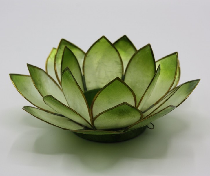 Teelichthalter Lotus Chakra Herzchakra grün