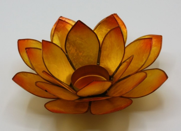 Teelichthalter Lotus extragroß Sonnengelb