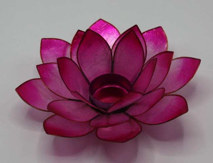 Teelichthalter Lotus extragroß Pink