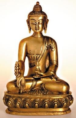 Medizin-Buddha, 20 cm, Messing